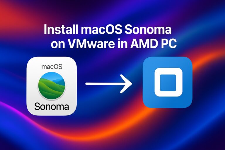 Install macOS Sonoma on VMware for AMD Computers Featured Image