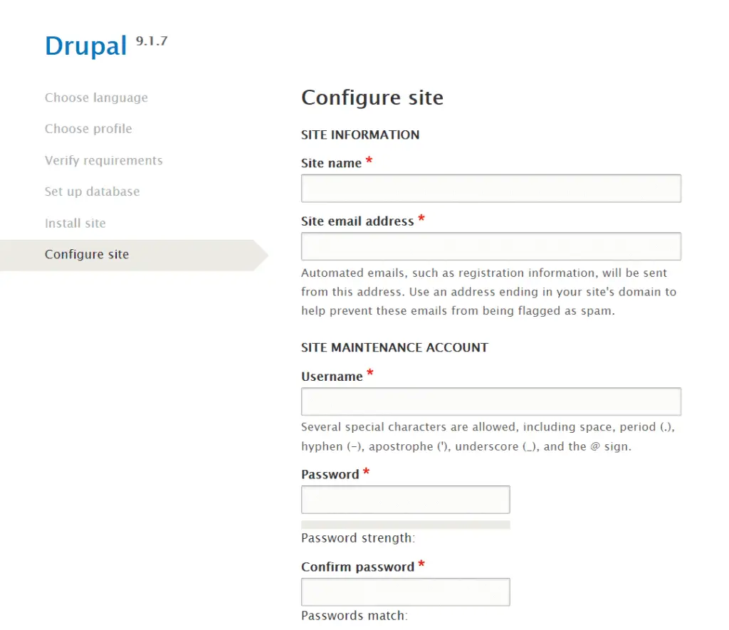 Drupal Configuration