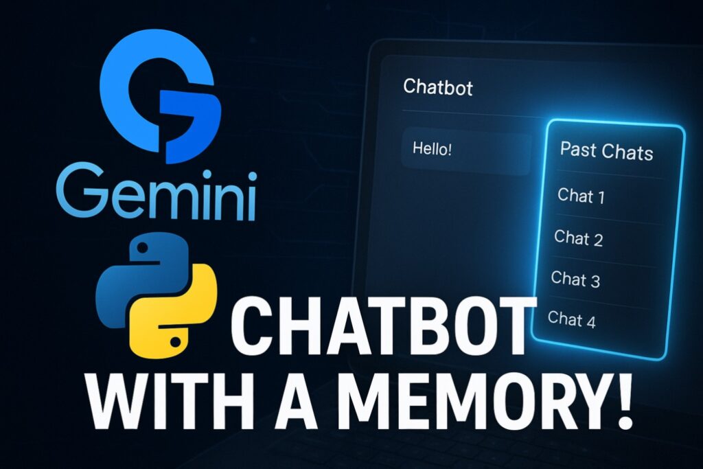 Gemini AI chatbot interface with memory features highlighted