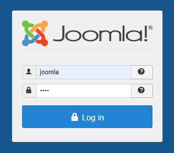 Joomla Login Page