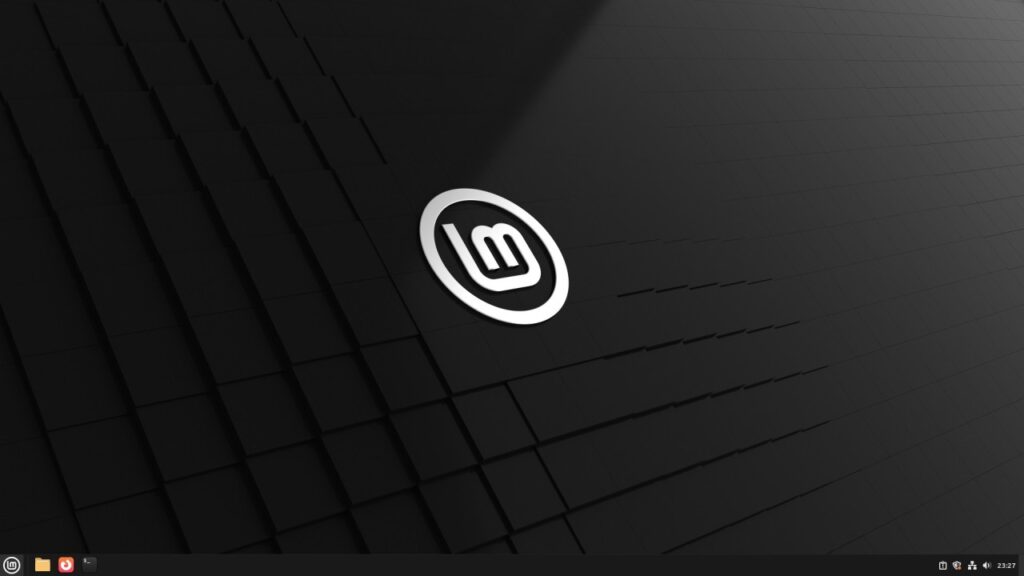 start screen of linux mint