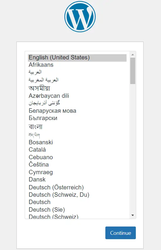 WordPress Choose Language